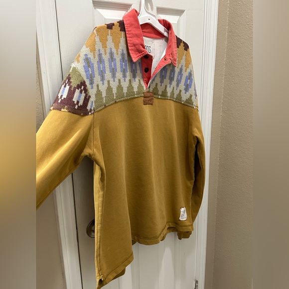 BDG Heavyweight Craft Pattern Rugby Sweatshirt Size Medium 100% cotton - Picture 10 of 10